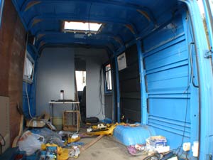 mein Umbau beginnt, neue Wand