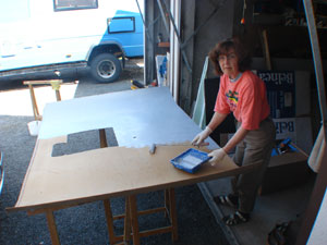 B�rbel streicht die W�nde